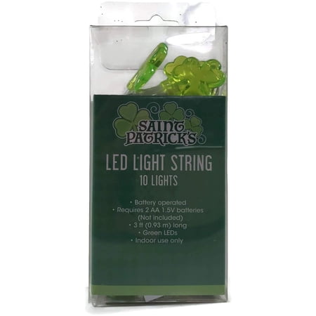 St Patrick s Day LED String Lights 10 lights Battery Operated