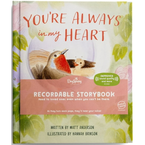 DaySpring You're Always in My Heart Recordable Storybook Hardcover, 10 in x 8 in