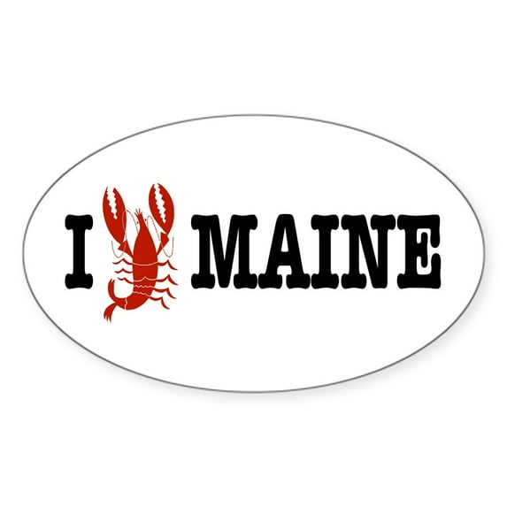 CafePress - I Love Maine Oval Sticker - Sticker (Oval)