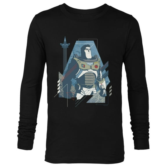 Disney and Pixar’s Lightyear Space Ranger and Spaceship - Long Sleeve T-Shirt for Men - Customized-Black
