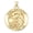 Yellow Gold, variant on Saint Anthony Scalloped Religious Medal  - 2/3 X 3/4 Inch Size of Nickel, Sterling Silver