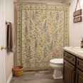 thumbnail image 3 of Vintage Botanical Shower Curtain - Water Repellent Fabric Shower Curtains Washable, Countryside Foliage Rustic Decorative Polyester Cloth Bathroom Curtains Modern Bath Decor 36"x72", 3 of 8