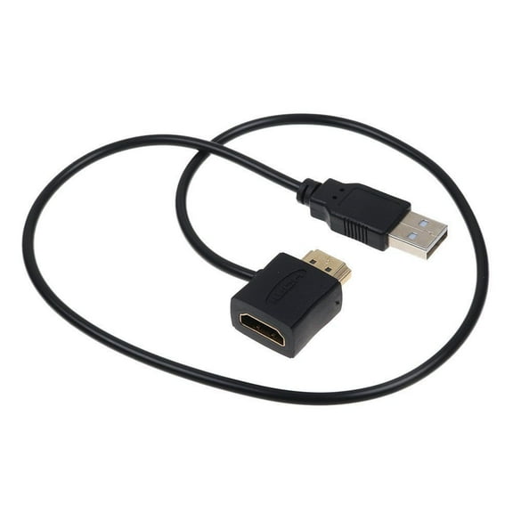 Skymirror HDMI-compatible Male to Female Connector USB 2.0 Charger Cable Spliter Adapter Extender