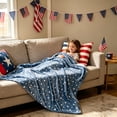 thumbnail image 5 of Lypsnake Stars Glow in The Dark Blanket, Soft Plush Flannel Throw Blanket with Luminous Star Print, Cozy Warm Bed Couch Cover for All Seasons Home Office Travel Use, 5 of 6