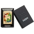 thumbnail image 4 of Zippo Graffiti Clover Design High Polish Brass Pocket Lighter, 4 of 6