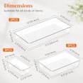 thumbnail image 2 of Lifewit 8 Pcs Large Bathroom Drawer Organizers, 3 Sizes Clear Plastic Storage Organizer Trays for Make Up, Kitchen Utensils, Vanity Accessories in Bathroom/Office/Dresser Organization, 2 of 8