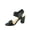 Black, variant on Wait Womens Open Toe Chunky Heel Ankle Strap Block High Heel Dress Sandals ( Orange, 5.5 )
