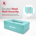 thumbnail image 3 of Caja fuerte Honeywell 6124TL, resistente al fuego, 0.17 pies cúbicos, color verde azulado, 3 of 6