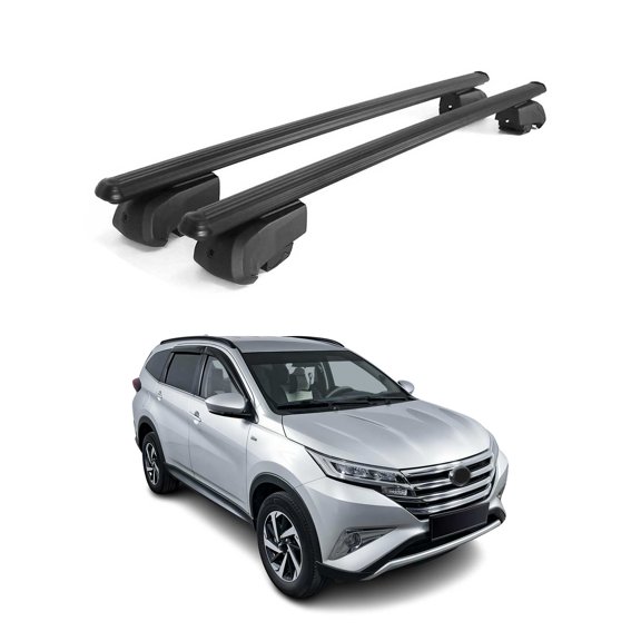 For 2017-2023 Toyota Rush Lockable Roof Rack Cross Bars Luggage Carrier Black