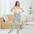 thumbnail image 6 of joogoo Women Cartoon Monkey Bananas Pajamas Pants Lounge Bottoms Pjs with Pockets L, 6 of 8