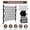 50"*43", variant on Luku Single Folding Security Door, Steel Accordion Gate with 360° Rolling Wheel for Courtyard, Garage, Garden