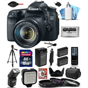 Canon EOS 70D Digital SLR Camera with 18-135mm STM Lens includes 16GB Memory + Case + Tripod + Flash + Video Light + Two Batteries + Charger + UV-CPL-FL Filters + DVD + Remote 8469B016