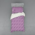 thumbnail image 1 of Ambesonne Abstract Bedding Set 3 Pcs, Bicolour Tropical Jungle, Twin, Pale Pink Pale Purple, 1 of 3