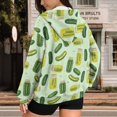 thumbnail image 5 of Yuyamidu Pickle Sweatshirt Oversized Hoodies for Women Trendy Clothes Zip Up Sweatshirts for Women Trendy Plus Size Zip Up Jacket Womens Zipper Sweatshirt 3XL, 5 of 8