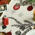 thumbnail image 4 of DizeyBoyo Red Pine Trees Merry Christmas Table Runner, Winter Xmas Holiday Kitchen Dining Table Decoration for Home Party Decor 13x72 Inch, 4 of 5