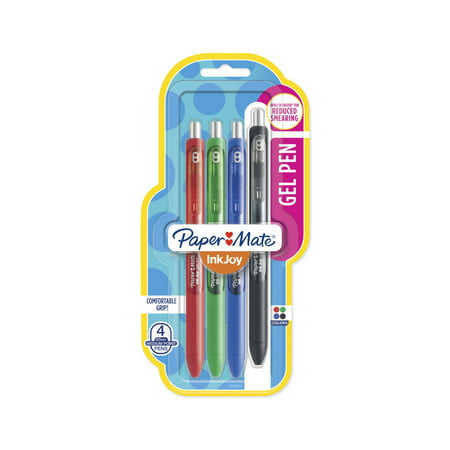 Paper Mate® InkJoy® Gel Pens, Medium Point, Assorted, 4 (Best Fine Point Gel Pen)