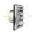 thumbnail image 2 of 304Stainless Steel Ventilation Grille With Mesh Backflow Baffle Rainproof Grille, 2 of 8