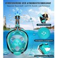 thumbnail image 3 of Snorkel Mask, Diving Mask, Full Face Mask, 180 Degree Vision, Anti-Fog Diving Masks, Compatible with Sports Cameras, Adult Diving Goggles, 3 of 5