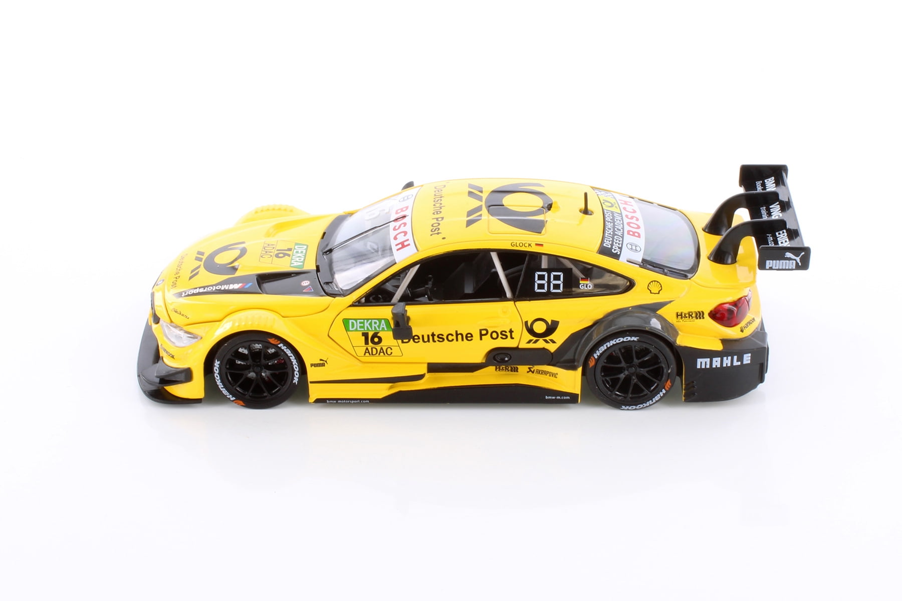 BMW M4 DTM, Yellow - Showcasts 68256YL - 1/24 Scale Diecast Model Car