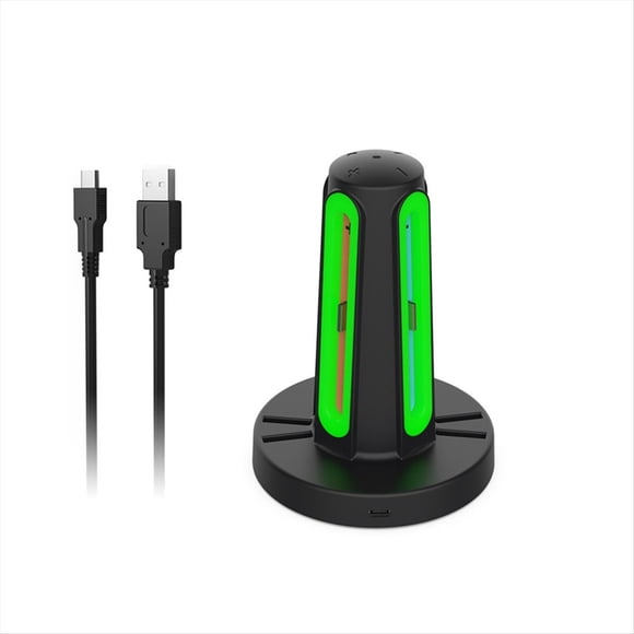 Base de Carga 4 en 1 para el Controlador para Switch 2. Base de Almacenamiento de Tarjetas con Indicadores LED de 360° para NS para Switch 2.