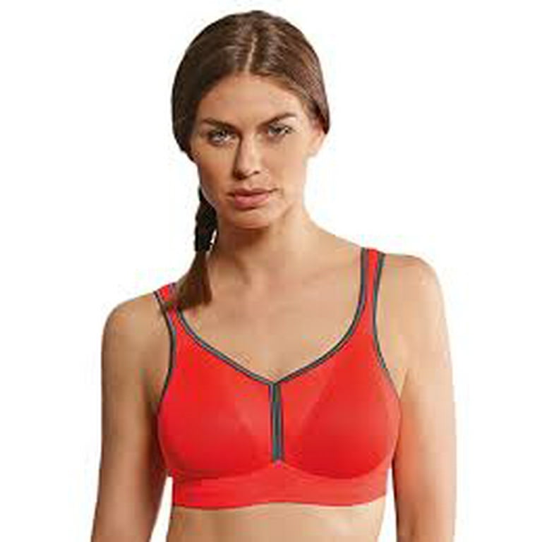 Women's Anita Best 5544 Active Air Control Wire Free Sports Bra (Coral/ Anthracite 34H) 