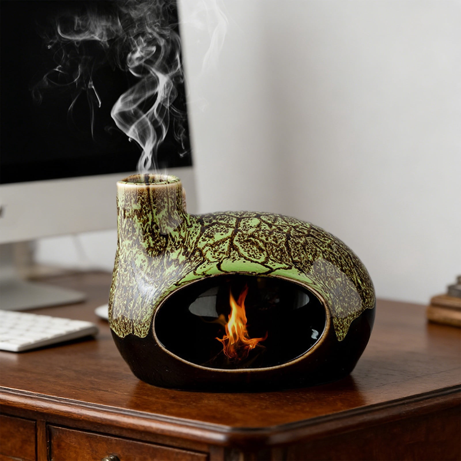Inerposs Handcrafted Ceramic Palo Incense Censer, Wood Sticks Incense Holder, Aromatic Cone Burner, Home Decor for Relaxation and Meditation, Unique Gift for Friends and Family