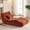 Orange Sofa Bed, variant on Armless Floor Sofa Chair, Low Profile Lounge Seating with Compression Foam, Yoga Leisure Reading Chair for Indoor Living Room, Bedroom, and Office, No Assembly Required