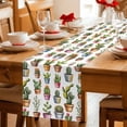 thumbnail image 5 of Tropical Cactus Table Runner 70 Inches, Spring Summer Potted Plants Watercolor Bed Runner Dresser Scarves Tabletop for Indoor Outdoor Parties/Ceremony/Banquet, 13" x 70", 5 of 9