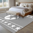 thumbnail image 4 of Large Area Rugs for Living Room Bedroom, Western Star Ethnic 6'x9' Rug Washable Carpet Runner Indoor Outdoor, Grey Texas Ethnic Stars Tribal Art Non Slip Floor Mats Rug for Kitchen, Playroom, 4 of 8