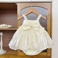 thumbnail image 2 of Infant Beige Baby Clothing Summer Bodysuit Rompers Dresses Newborn Outfits Baby Girl Toddler Girl Clothes Summer Newborn Girl Dresses 0-3 Months, 2 of 9