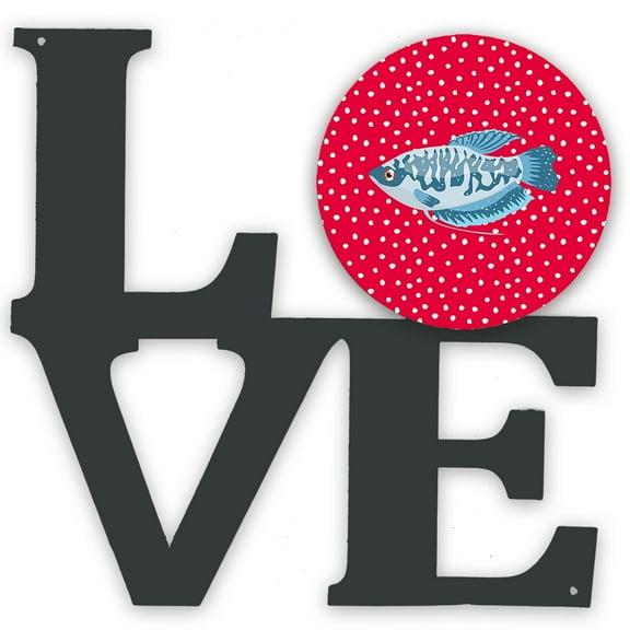 Opaline Gourami Love Metal Wall Artwork LOVE