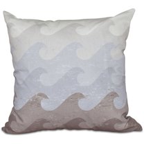 Simply Daisy 16" x 16" Deep Sea Geometric Print Outdoor Pillow