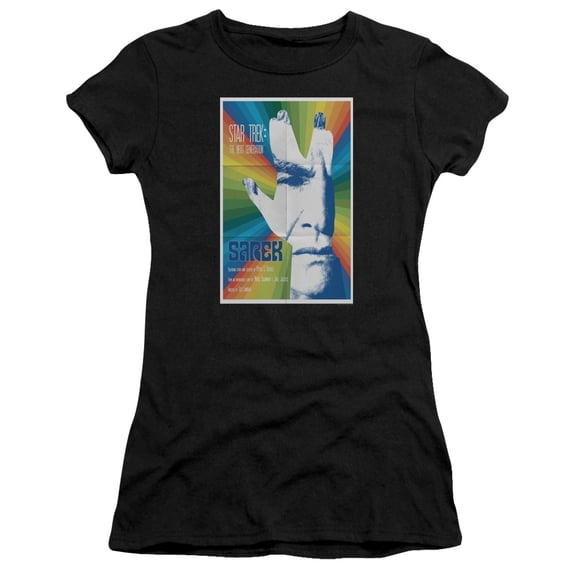 Star Trek Tng Season 3 Episode 23 Junior Women's Sheer T-Shirt Black