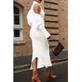 thumbnail image 2 of Conjunto de Dos Piezas para Mujer PRETTYGARDEN Cardigan de Punto y Vestido Maxi Blanco Talla S, 2 of 8