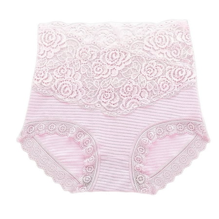 

Pretty Comy Womens Underwear Lace Panties High Waisted Plus Size Ladies Tummy Control Briefs for Women