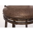 thumbnail image 4 of Bowery Hill 26" Faux Leather Swivel Counter Stool in Brown, 4 of 4