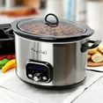 thumbnail image 7 of MegaChef 5.6 Quart + 2.5 Quart Split Stainless Steel Electric Slow Cooker in SIlver, 7 of 7