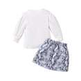 thumbnail image 3 of Gvmfive Baby Kids Girls Puff Long Sleeve Tops Pencil Skirt Outfit Clothes 2 Piece Set 2-3 Years, 3 of 7