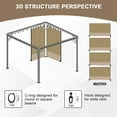 thumbnail image 3 of Aoodor 10' x 12' Gazebo Curtain Set Protecting Privacy Side Walls 4 Panels, Curtain Only - Khaki and Sand Yellow, 3 of 10