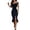 a-Black342120, variant on FINALGANG Womens Dress Solid Color Off Shoulder Midi Dress With Glitter Print High Slit Ruffle Hem Slim Fit Bodycon Party Dress For Evening Going Out Wear