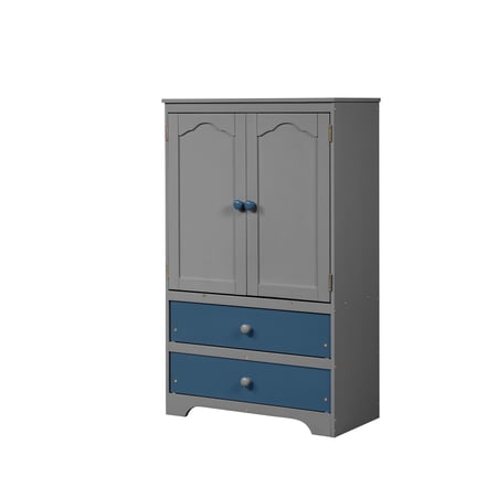 Clearance! PRACTICAL SIDE CABINET FOR TWO TONE NAVY BLUE WITH GRAY COLOR