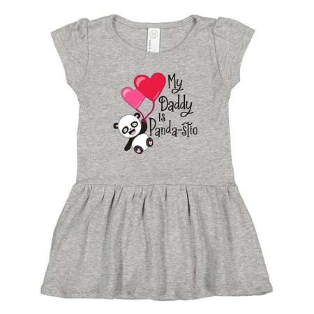 

Inktastic My Daddy is Panda-stic- Cute Valentine Panda Gift Toddler Girl Dress