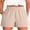 Khaki, variant on ANRABESS Shorts for Women,Dressy Casual Elastic High Waisted Shorts, Comfy Breathable Lightweight Short,Summer Shorts for Beach,Travel & Vacation Black Small