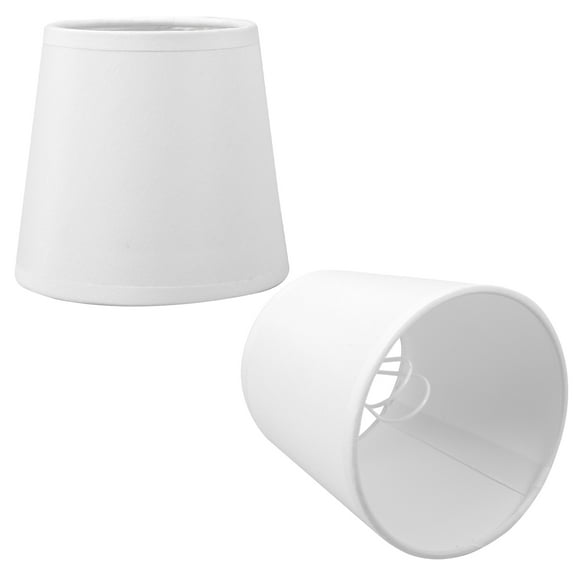Homoyoyo White Fabric Lamp Shade Set of 2 - Soft Light Diffuser, Craftsmanship, Home Decor Lighting Accessory