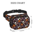 thumbnail image 4 of Fotbe Halloween With Skull Cangurera Cuadrada con Estampado de Doble Capa, Bolsa de Cintura Ajustable Mini para Hombres y Mujeres, 4 of 9