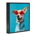 thumbnail image 4 of Stupell Industries Stylish Dog on Blue Animals & Insects Painting Black Framed Art Print Wall Art, 24 x 24, 4 of 10