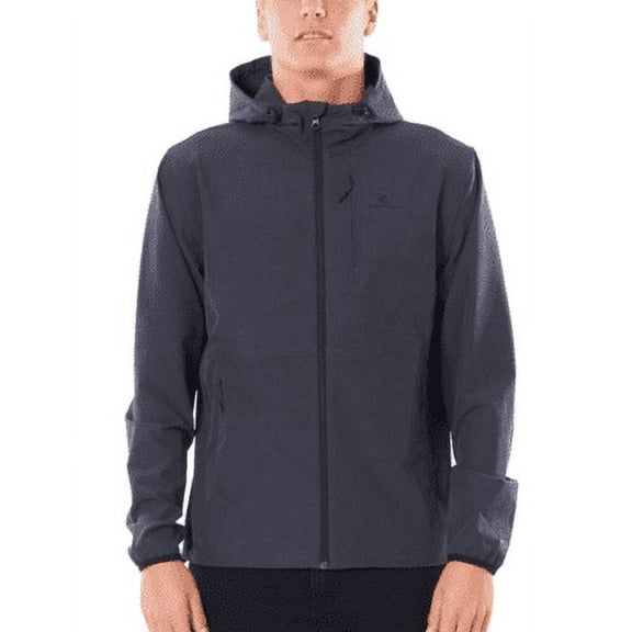 Rip Curl Men's Grey Hooded Wind Breaker Water Repellent Jacket, XL