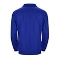 thumbnail image 5 of Mens Polo T Shirts Long Sleeve Button Down Tees Shirt Slim Fit Blue Mens Vacation Outfits, 5 of 8
