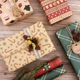 thumbnail image 5 of Clearance Under $5 Christmas Wrapping Paper Christmas Gifts Christmas Wrapping Paper 20''*27.5'' Santa Merry Christmas Lettering Snowflakes Plaid F, 5 of 5