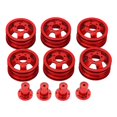 thumbnail image 2 of Moyeu de roue en alliage d'aluminium pour jantes de véhicule à chenilles militaire WPL B24 B36 1/16 6WD, moyeu rouge, 2 of 4